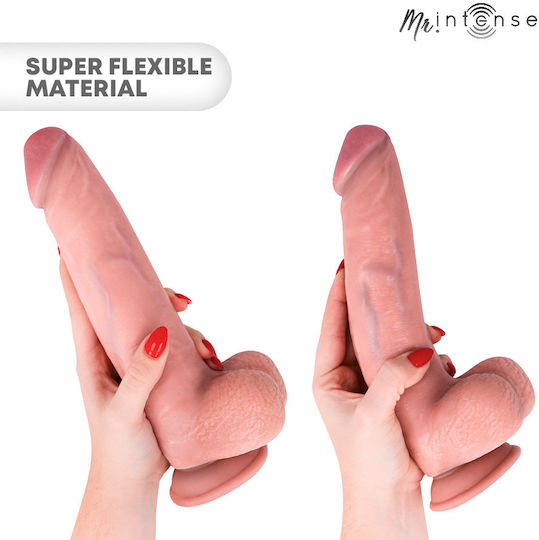 Intense Ρεαλιστικό Dildo με Όρχεις και Βεντούζα Flesh