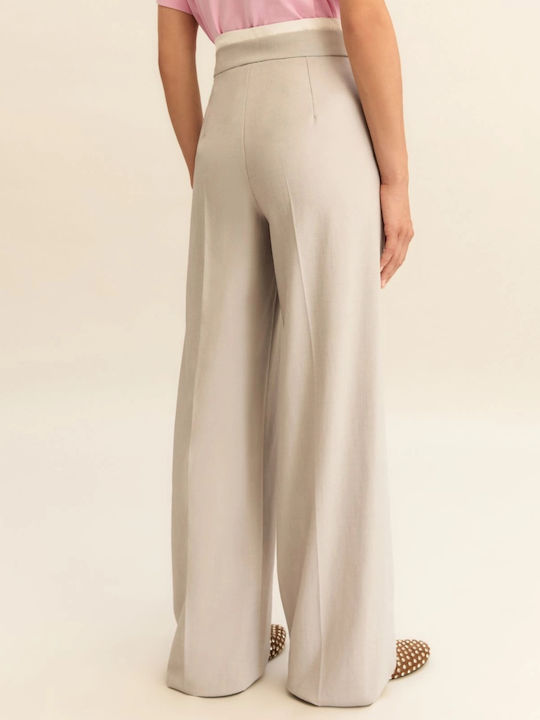 Women's Fabric Trousers Light Gray