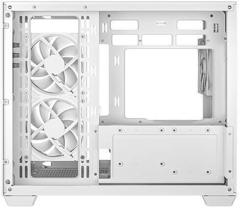 Deepcool CG330 3F Gaming Мини Кула Кутия За Компютър Със Страничен Прозорец И ARGB Осветление Бяла