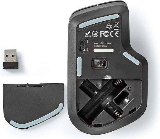 Nedis MSWS510BK Kabellose Ergonomische Maus Schwarz
