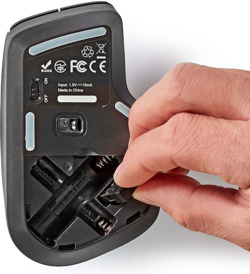 Nedis MSWS510BK Kabellose Ergonomische Maus Schwarz