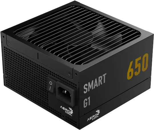 Aerocool Smart G1 650W Black Power Supply Full Wired 80 Plus Gold
