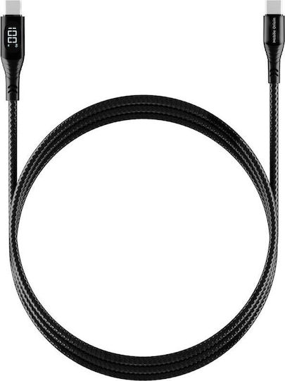 Mobile Origin USB 2.0 Cable USB-C male - USB-C 100W PD Μαύρο 1.5m