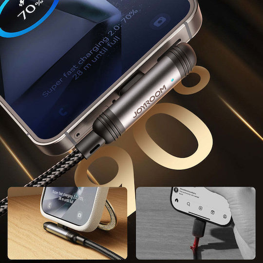 Joyroom Series USB 2.0 Cable USB-C male - USB-A 20W Black 1.2m