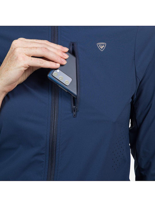 Γυναικείο Αθλητικό Μπουφάν Αντιανεμικό Navy Blue