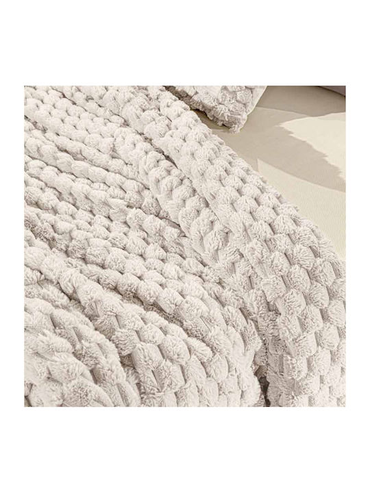 Guy Laroche Elixir Pătură Blănoasă King Size 260x240 cm Ivory