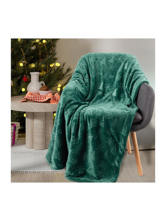 Das Home 1374 Decke Fleece Couch 130x170cm Grün