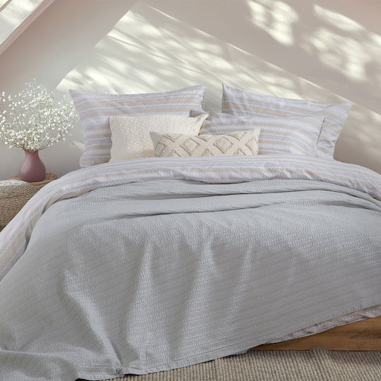 Nef-Nef Homeware Cool Pătură Piqué Simplă 160x240 cm Gri Deschis