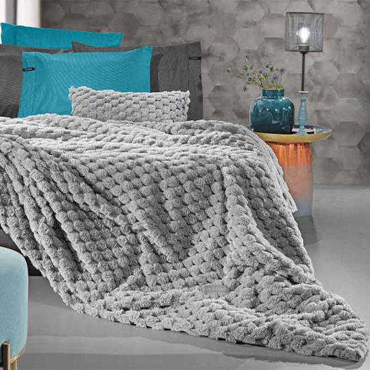 Guy Laroche Elixir Pătură Blănoasă King Size 260x240 cm Argintiu