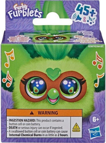Hasbro Furby Plush Avocado Theme Green with Sound for 6+ Years 13 cm