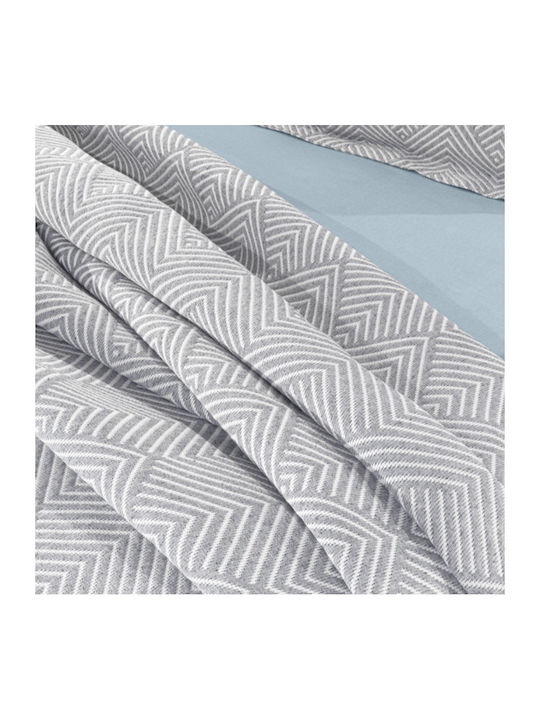 Guy Laroche Tetris Κουβέρτα Πικέ Μονή 160x260εκ. Silver