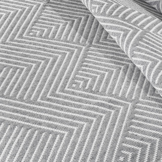 Guy Laroche Tetris Κουβέρτα Πικέ Μονή 160x260εκ. Silver