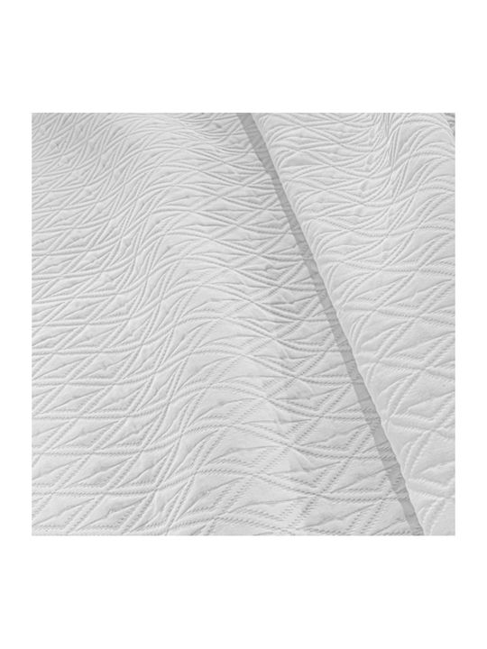Guy Laroche Oasis Pique Double Blanket 245x260cm White