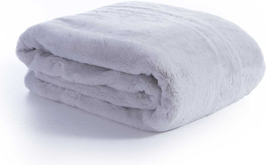 Nef-Nef Homeware Топло Космено Одеяло Двойно 240x220см Сребърно