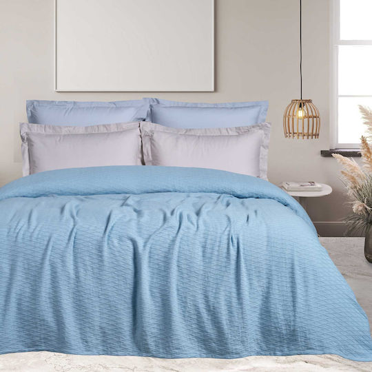Das Home 0489 Pique Blanket Super King 220x240cm Blue