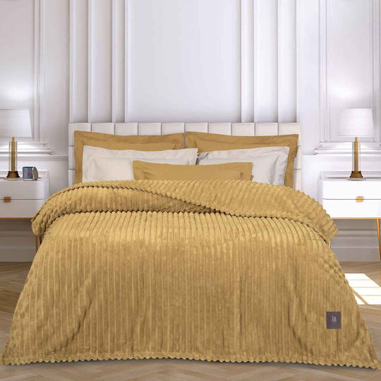 Greenwich Polo Club 3488 Single Fleece Blanket 160x220cm Ochre