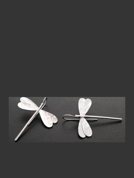 Jewelry Set Pendant Earrings Lilies Handmade Silver 925 Chain 45cm
