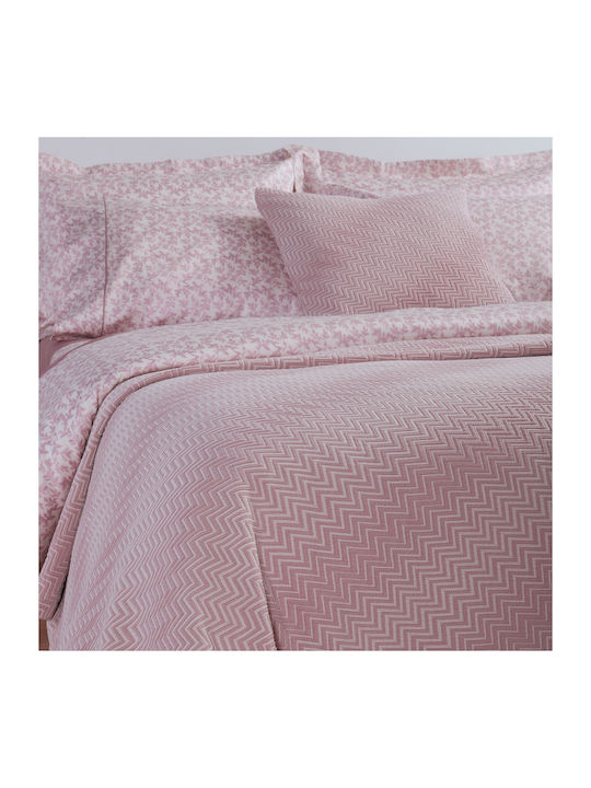 Nef-Nef Homeware Chevie Double Blanket 230x250cm Pink