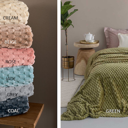 Palamaiki Aster Fleece Single Blanket 160x220cm Jade