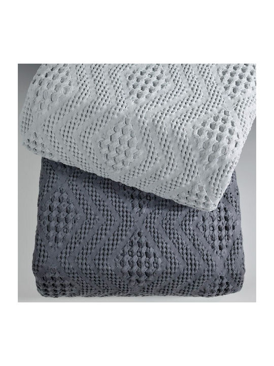 Down Town Home 871 Κουβέρτα Πικέ Υπέρδιπλη 230x260εκ. Light Grey