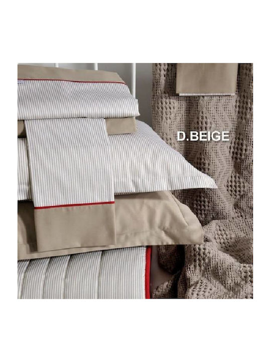 Down Town Home 871 Κουβέρτα Πικέ Μονή 170x240εκ. Dark Beige