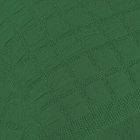 Down Town Home Κουβέρτα Πικέ Μονή 170x240εκ. Green