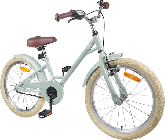 vidaXL 18" Детски Градски Велосипед Зелен