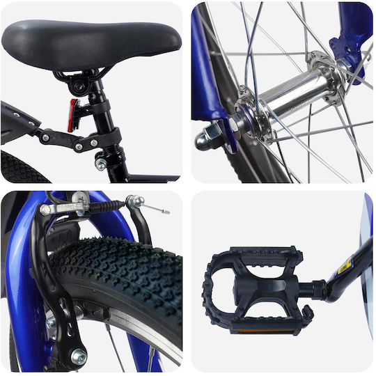 vidaXL 18" Kinderfahrrad Mountainbike Schwarz