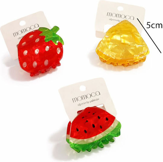Claw Clips Fruit Watermelon Pineapple Strawberry 12 Pieces Fruit Hair Claw Clips 12pcs A51002