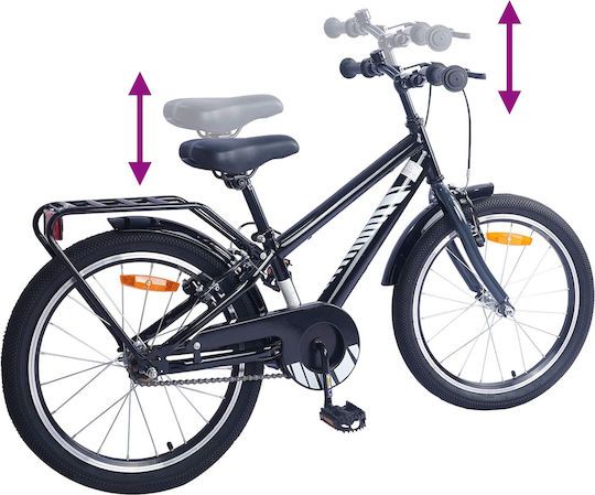 vidaXL 18" Kinderfahrrad Mountainbike Schwarz