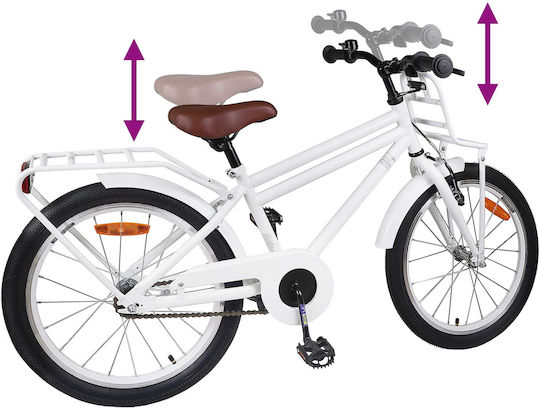 vidaXL 18" Kinderfahrrad Mountainbike Weiß