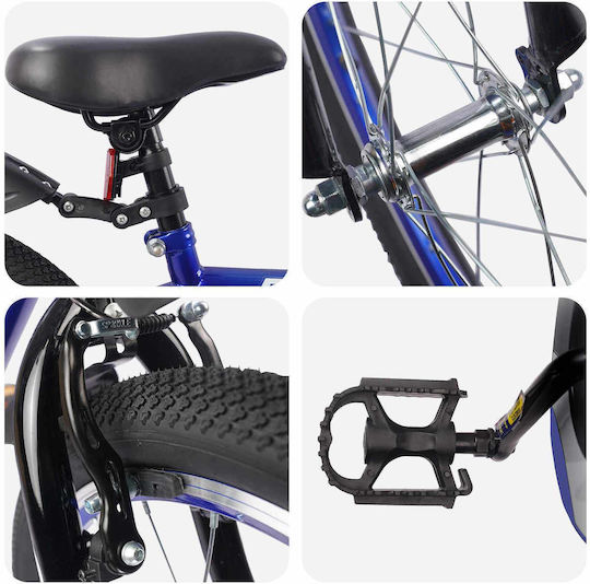 vidaXL 18 Zoll Kinderfahrrad Blau