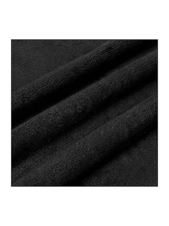 vidaXL Κουβέρτα Fleece Μονή 150x200εκ. Μαύρο 42016778