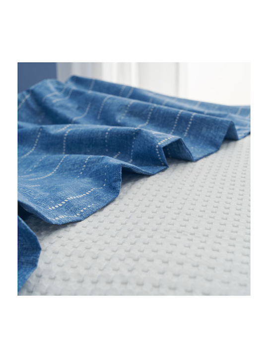 Charalambidis Textiles Κουβέρτα Πικέ Μονή 175x265εκ. Λευκή