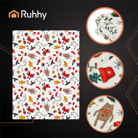 Ruhhy Κουβέρτα Fleece Μονή 150x200εκ. Λευκή 18545-0