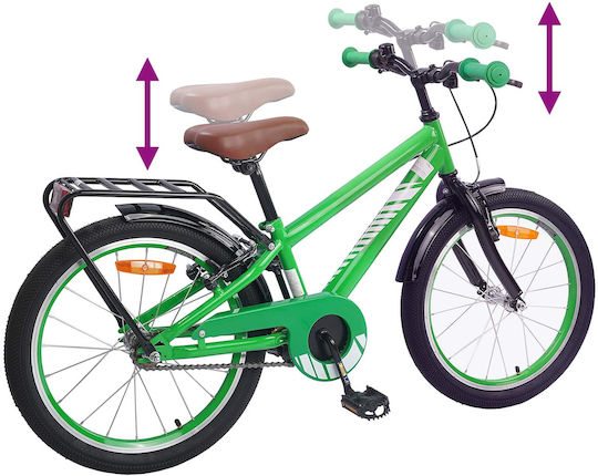 vidaXL 18" Kinderfahrrad Mountainbike Grün