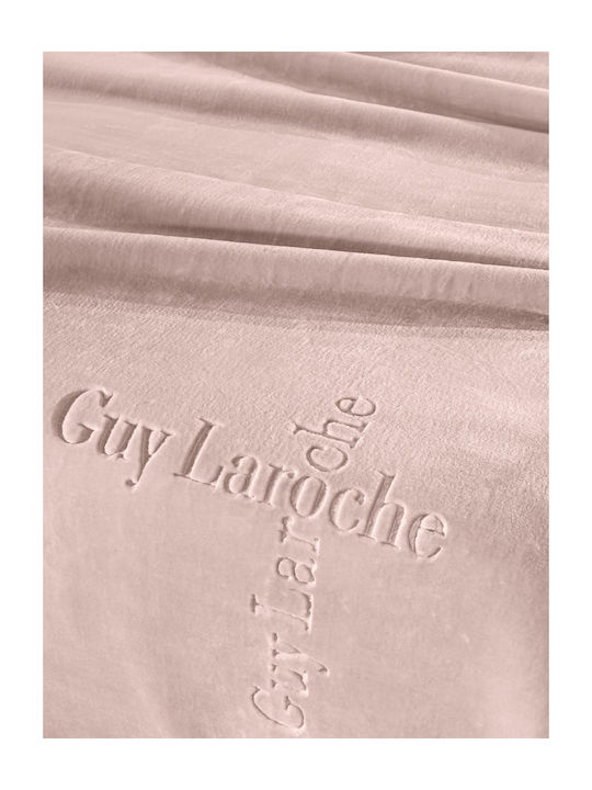 Guy Laroche Velvet Blanket Single 160x220cm Pink
