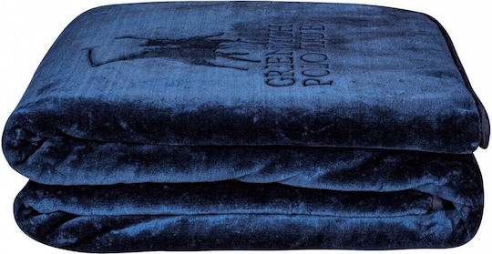 Greenwich Polo Club 3439 Κουβέρτα Βελουτέ Μονή 160x240εκ. Μπλε
