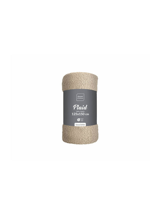 L-c Wooly Κουβέρτα Fleece Καναπέ 125x150εκ. Beige