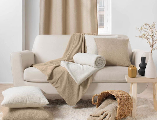 L-c Wooly Decke Fleece Couch 125x150cm Beiges