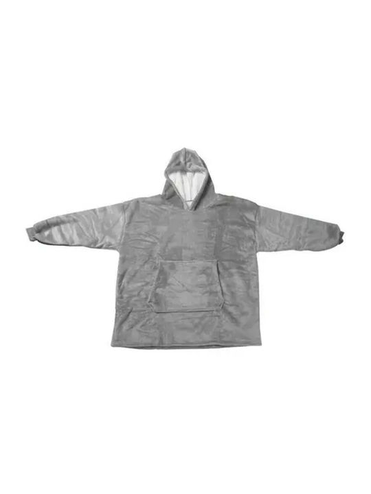Huggle Plush Κουβέρτα Βελουτέ με Μανίκια 70x90εκ. Gray