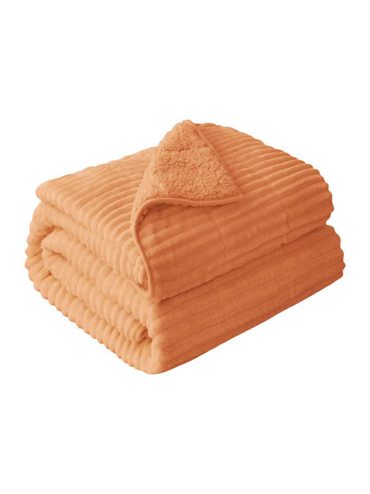 Pătură dublă față-verso, mărime King, 3kg, 220x240, Blnkt-mip-bronz