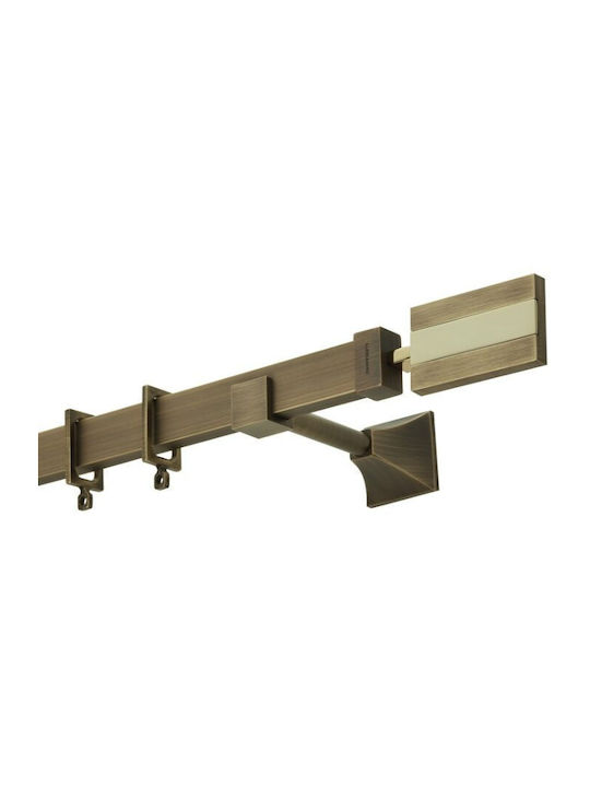 Zogometal Metalic Galerie pentru perdele Dublu cu șină Φ30mm 240buc Bronz