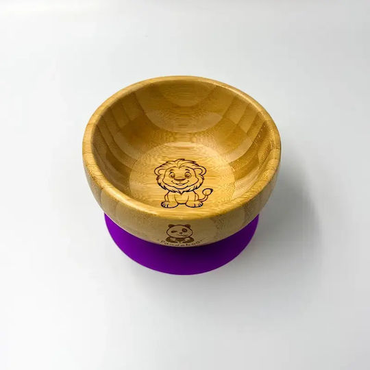 Pandaboo Toddler Food Bowl Made of Bamboo Orange