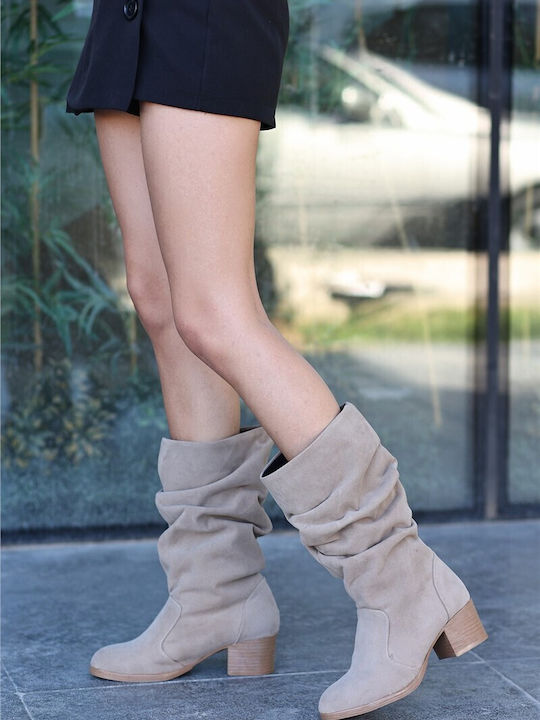 Wildleder Damenstiefel Braun