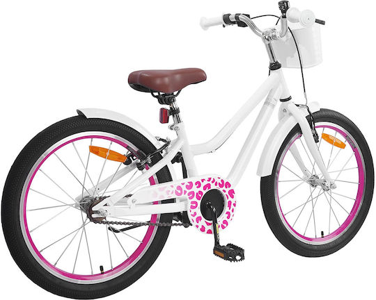 vidaXL 18 Inch Kids' Bicycle City White