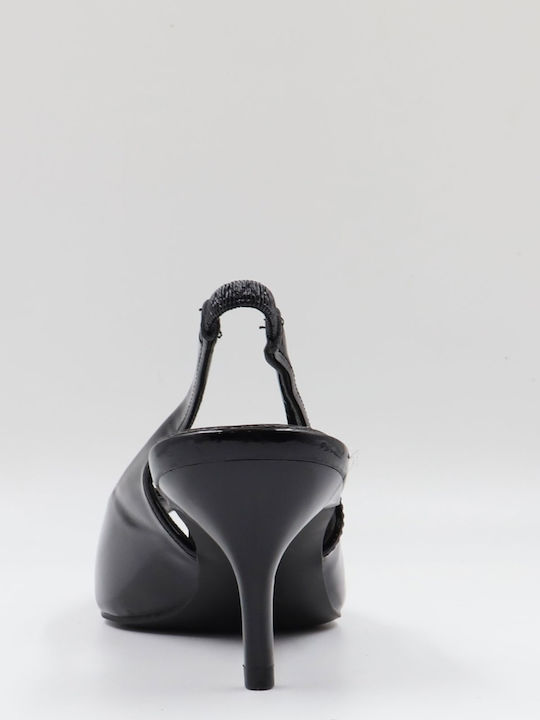Peep Toe Γόβες Μαύρες