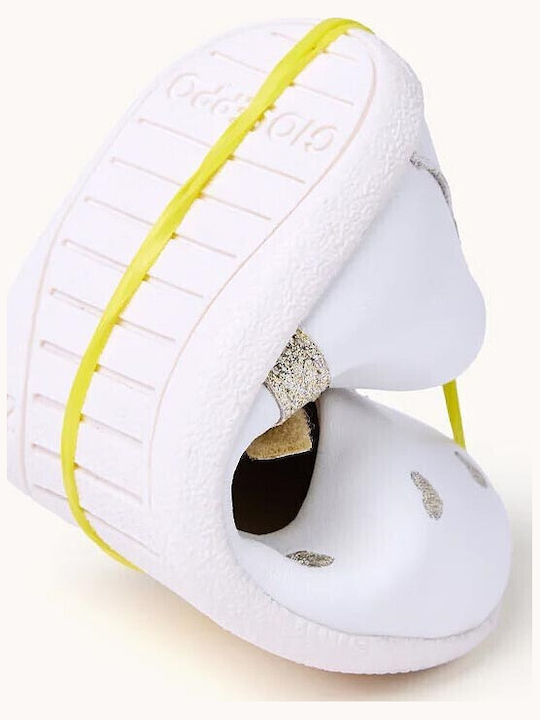 Kinder Pumps & Ballerinas mit Bügel- und Schleifenverschluss Leder Weiß