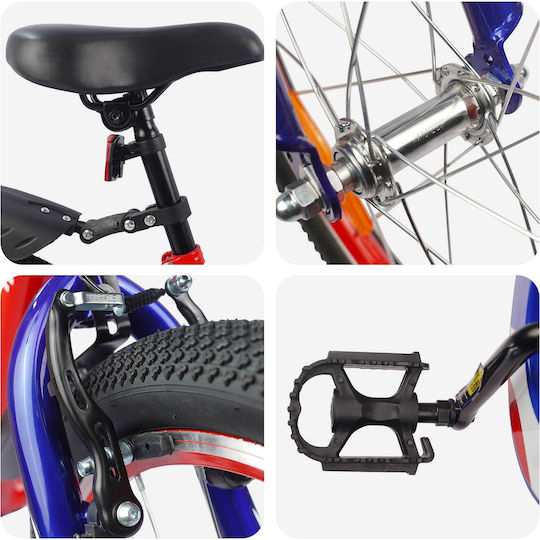 vidaXL 18" Детски Велосипед BMX Червен