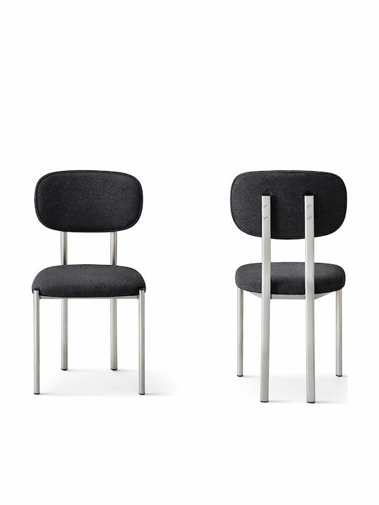 Esszimmermöbel-Set Für 6 Personen Schwarz Silber 170x90x75cm